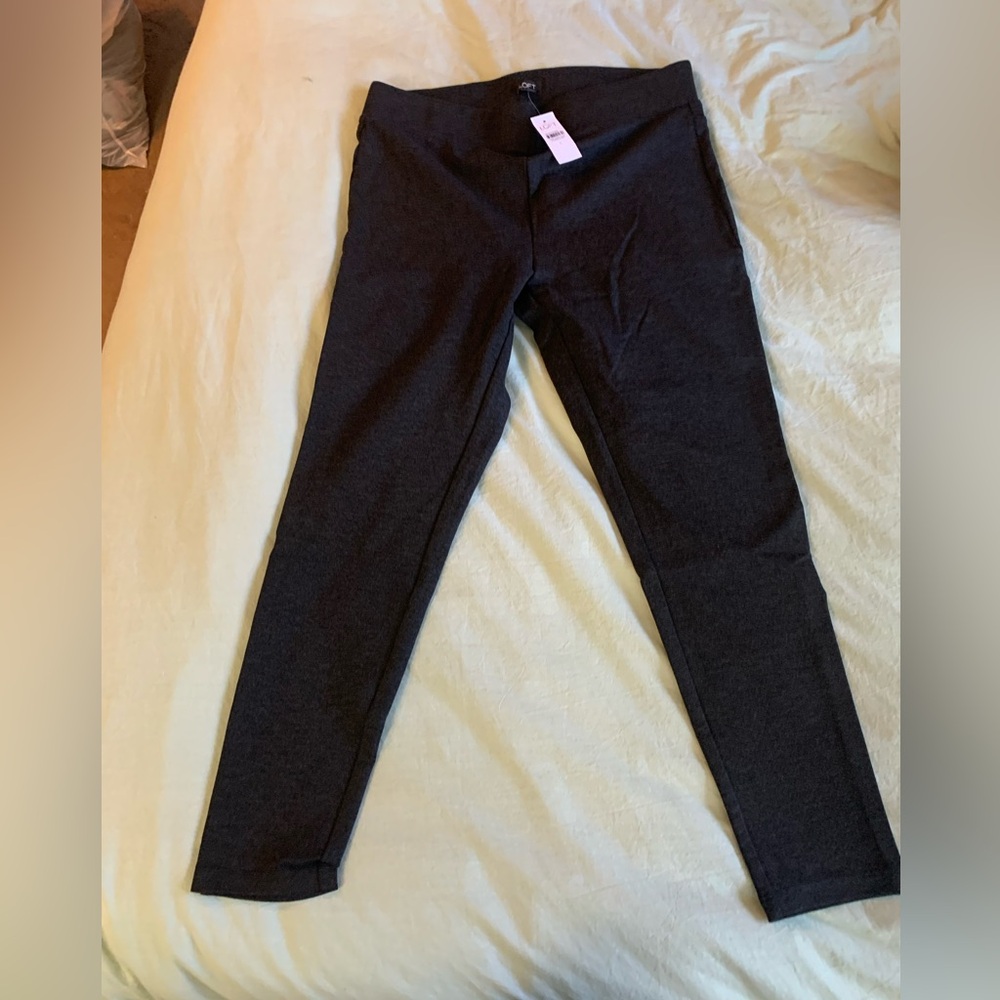 Loft leggings size large dark gray